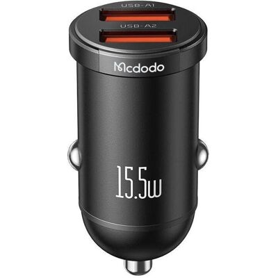 Mcdodo CC-2950 car charger, 2x USB, 15.5W (black), Auto Adapter, Schwarz Mcdodo CC-2950 car charger, 2x USB, 15.5W (black), Auto Adapter, Schwarz