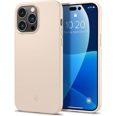 Spigen Thin Fit Iphone 14 Pro Max Sand Beige (Apple iPhone 14 Pro Max), Smartphone Hülle, Beige Spigen Thin Fit Iphone 14 Pro Max Sand Beige (Apple iPhone 14 Pro Max), Smartphone Hülle, Beige