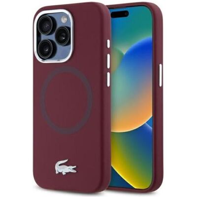 Lacoste LCHMP15XSMAR iPhone 15 Pro Max 6.7" bordeaux hardcase Silicone Croco Logo MagSafe (Apple iPhone 15 Pro Max), Smartphone Hülle, Rot Lacoste LCHMP15XSMAR iPhone 15 Pro Max 6.7" bordeaux hardcase Silicone Croco Logo MagSafe (Apple iPhone 15 Pro Max), Smartphone Hülle, Rot