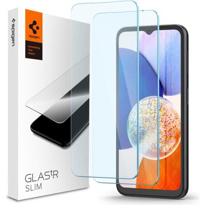 Spigen Glas.TR Slim Sam A14 5G A146 2szt./2pcs AGL05971 szkło hartowane (Samsung Galaxy A14, Samsung Galaxy A14 5G), Smartphone Schutzfolie, Transparent Spigen Glas.TR Slim Sam A14 5G A146 2szt./2pcs AGL05971 szkło hartowane (Samsung Galaxy A14, Samsung Galaxy A14 5G), Smartphone Schutzfolie, Transparent