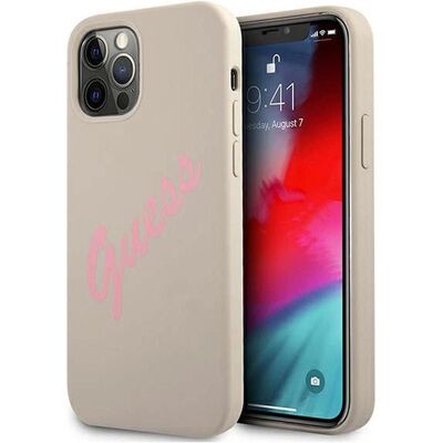 Guess iPhone 12 Pro Max Grau Rosa Vintage Hartschale Guess iPhone 12 Pro Max Grau Rosa Vintage Hartschale