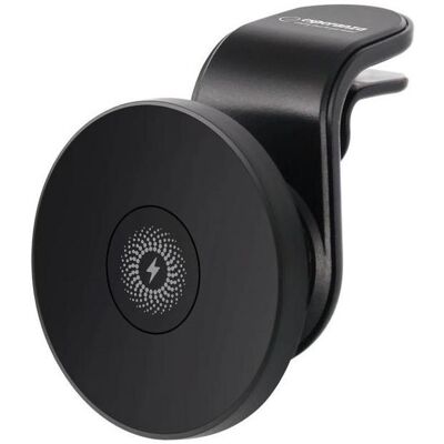 Esperanza Magnetic Car Air Vent Holder With Wireless Charger For Smartphones Hoop, Smartphone Halterung, Schwarz Esperanza Magnetic Car Air Vent Holder With Wireless Charger For Smartphones Hoop, Smartphone Halterung, Schwarz