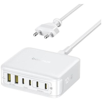 Baseus Stacja ładująca EnerFill FH21 120W 4xUSB-C + 2xUSB-A - biała (120 W, 6 Ports), USB Ladegerät, Weiss Baseus Stacja ładująca EnerFill FH21 120W 4xUSB-C + 2xUSB-A - biała (120 W, 6 Ports), USB Ladegerät, Weiss