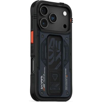 Skinarma Etui Aegis do iPhone 17 Pro Magnetic Charging + Grip Stand granatowy (Apple iPhone 17 Pro), Smartphone Hülle, Blau Skinarma Etui Aegis do iPhone 17 Pro Magnetic Charging + Grip Stand granatowy (Apple iPhone 17 Pro), Smartphone Hülle, Blau