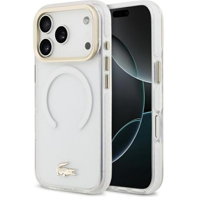 Lacoste Case IML Shockproof Gold Logo MagSafe for iPhone 18 Pro / 17 Pro transparent (Apple iPhone 17 Pro, Apple iPhone 18 Pro), Smartphone Hülle, Transparent Lacoste Case IML Shockproof Gold Logo MagSafe for iPhone 18 Pro / 17 Pro transparent (Apple iPhone 17 Pro, Apple iPhone 18 Pro), Smartphone Hülle, Transparent