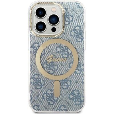 Guess Zestaw GUBPP14LH4EACSB Case+ Charger iPhone 14 Pro 6,1" niebieski/blue hard case 4G Print MagS (Apple iPhone 14 Pro), Smartphone Hülle, Mehrfarbig, Blau Guess Zestaw GUBPP14LH4EACSB Case+ Charger iPhone 14 Pro 6,1" niebieski/blue hard case 4G Print MagS (Apple iPhone 14 Pro), Smartphone Hülle, Mehrfarbig, Blau