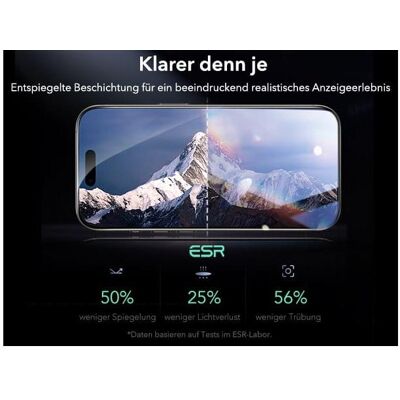 ESR Armorite Screen Protector UltraFit (3 Stk., Apple iPhone 16 Pro, Apple iPhone 17), Smartphone Schutzfolie, Transparent ESR Armorite Screen Protector UltraFit (3 Stk., Apple iPhone 16 Pro, Apple iPhone 17), Smartphone Schutzfolie, Transparent