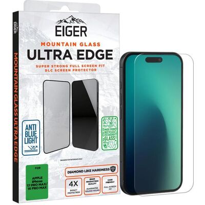 Eiger Mountain Glass Ultra Edge (Apple iPhone 16 Pro Max, Apple iPhone 17 Pro Max), Smartphone Schutzfolie, Transparent Eiger Mountain Glass Ultra Edge (Apple iPhone 16 Pro Max, Apple iPhone 17 Pro Max), Smartphone Schutzfolie, Transparent