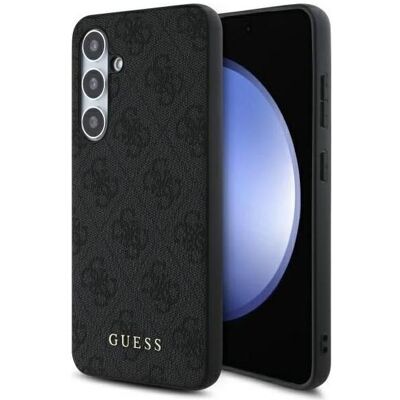 GUESS Samsung Galaxy S24 FE Hardcase - 4G Metall Gold Logo Grau GUESS Samsung Galaxy S24 FE Hardcase - 4G Metall Gold Logo Grau