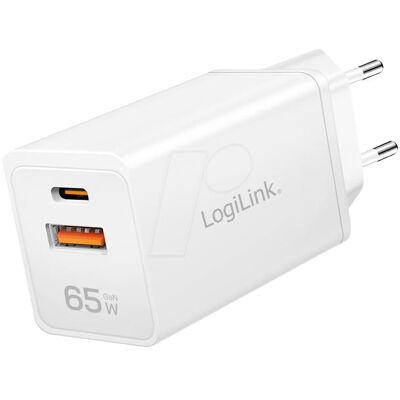 LogiLink PA0371 Weiß 65W Schnellladegerät - Mobilgerät-Ladegerät LogiLink PA0371 Weiß 65W Schnellladegerät - Mobilgerät-Ladegerät