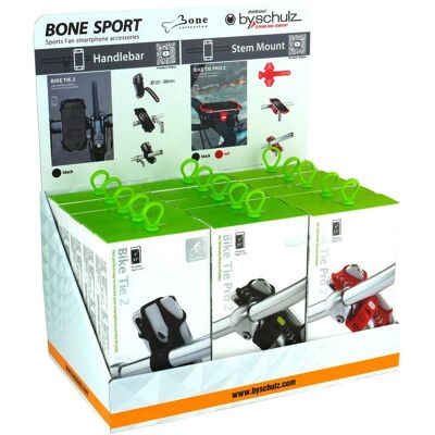 Bone Collection Thekendisplay Bike Tie 2 15 St, Smartphone Halterung, Rot, Schwarz Bone Collection Thekendisplay Bike Tie 2 15 St, Smartphone Halterung, Rot, Schwarz