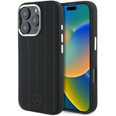 Mercedes-Benz iPhone 16 Pro Max Silikon Hülle - Schwarz Mercedes-Benz iPhone 16 Pro Max Silikon Hülle - Schwarz