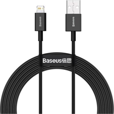 Baseus Superior Series Cable USB to iP 2.4A 1m (black) (1 m, USB 2.0), USB Kabel Baseus Superior Series Cable USB to iP 2.4A 1m (black) (1 m, USB 2.0), USB Kabel