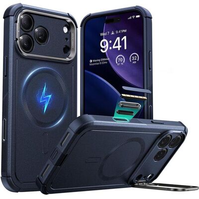 ESR Cyber Armor Kickstand (Apple iPhone 17 Pro Max), Smartphone Hülle, Blau ESR Cyber Armor Kickstand (Apple iPhone 17 Pro Max), Smartphone Hülle, Blau