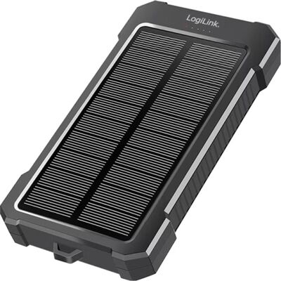 LogiLink Solar Powerbank 10.000 mAh, schwarz (10000 mAh, 20 W), Powerbank, Schwarz, Orange LogiLink Solar Powerbank 10.000 mAh, schwarz (10000 mAh, 20 W), Powerbank, Schwarz, Orange