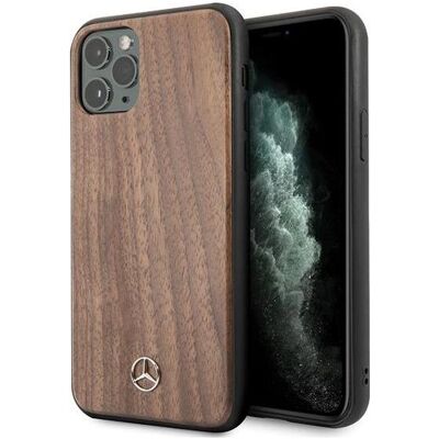 Mercedes iPhone 11 Pro Max Walnuss-Case - Smart Schutz Mercedes iPhone 11 Pro Max Walnuss-Case - Smart Schutz