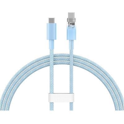 Baseus Cable cabel Type C to Type C PD 6A 100W Explorer P10319703311-00 / CB000043 1 m blue (1 m, USB 2.0, 100 W), USB Kabel Baseus Cable cabel Type C to Type C PD 6A 100W Explorer P10319703311-00 / CB000043 1 m blue (1 m, USB 2.0, 100 W), USB Kabel