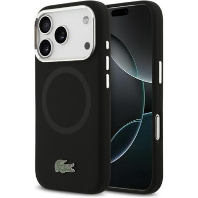Lacoste HC Silicone Metal Logo MagSafe Case for iPhone 17 Pro Black (Apple iPhone 17 Pro), Smartphone Hülle, Schwarz Lacoste HC Silicone Metal Logo MagSafe Case for iPhone 17 Pro Black (Apple iPhone 17 Pro), Smartphone Hülle, Schwarz