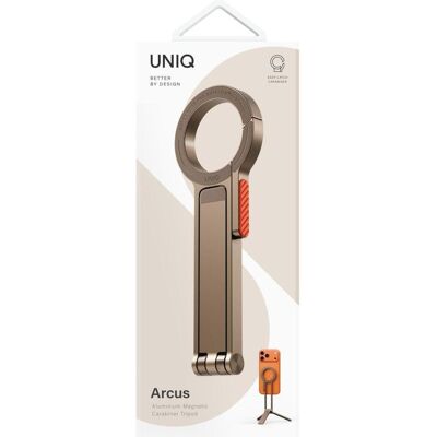 Uniq Magnetic Mount Arcus TriPod Stand champagne, Smartphone Halterung, Gold Uniq Magnetic Mount Arcus TriPod Stand champagne, Smartphone Halterung, Gold