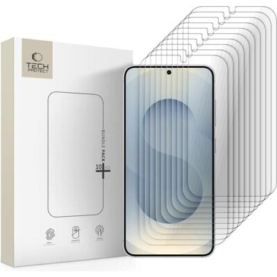 Tech-Protect BUNDLE 10-PACK GEHÄRTETES GLAS GALAXY S24 / S25 KLAR (10 Stk., Samsung Galaxy S24, Samsung Galaxy S25), Smartphone Schutzfolie, Transparent Tech-Protect BUNDLE 10-PACK GEHÄRTETES GLAS GALAXY S24 / S25 KLAR (10 Stk., Samsung Galaxy S24, Samsung Galaxy S25), Smartphone Schutzfolie, Transparent