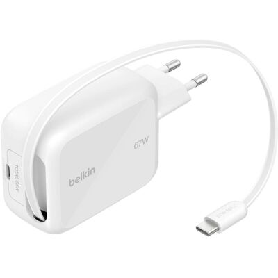 Belkin Boostcharge Pro 67 W Dual Gan-L (67 W, 2 Ports), USB Ladegerät, Weiss Belkin Boostcharge Pro 67 W Dual Gan-L (67 W, 2 Ports), USB Ladegerät, Weiss