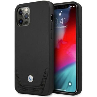 BMW Hard Cover Leather Perforated Lower Stripes (Apple iPhone 12, Apple iPhone 12 Pro), Smartphone Hülle, Schwarz BMW Hard Cover Leather Perforated Lower Stripes (Apple iPhone 12, Apple iPhone 12 Pro), Smartphone Hülle, Schwarz