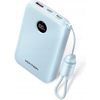Vention POWER BANK USB 10000MAH 22.5W/BLUE FKAL0-C (10000 mAh, 22.50 W, 38.50 Wh), Powerbank, Blau Vention POWER BANK USB 10000MAH 22.5W/BLUE FKAL0-C (10000 mAh, 22.50 W, 38.50 Wh), Powerbank, Blau