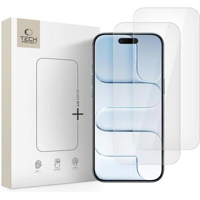 Tech-Protect Glass Fit+ 2er-Pack Panzerglas für iPhone 17 Air - transparent (2 Stk., Apple iPhone 17 Pro), Smartphone Schutzfolie, Transparent Tech-Protect Glass Fit+ 2er-Pack Panzerglas für iPhone 17 Air - transparent (2 Stk., Apple iPhone 17 Pro), Smartphone Schutzfolie, Transparent