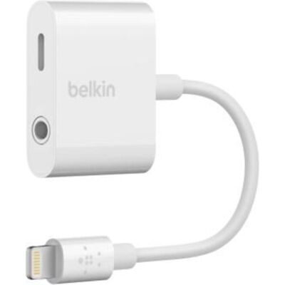 Belkin RockStar (Lightning, 3.5mm Klinke), Mobilgerät Adapter, Weiss Belkin RockStar (Lightning, 3.5mm Klinke), Mobilgerät Adapter, Weiss
