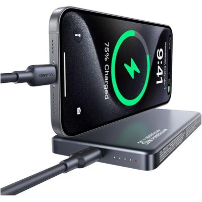 Usams Powerbank CY Series CD242 10000mAh 20W Magnetic Wireless titanium (10000 mAh, 20 W, 20 Wh), Powerbank, Schwarz Usams Powerbank CY Series CD242 10000mAh 20W Magnetic Wireless titanium (10000 mAh, 20 W, 20 Wh), Powerbank, Schwarz