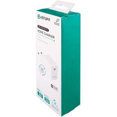 eSTUFF INFINITE (GRS) USB-C Charger (60 W, 1 Port), USB Ladegerät, Weiss eSTUFF INFINITE (GRS) USB-C Charger (60 W, 1 Port), USB Ladegerät, Weiss