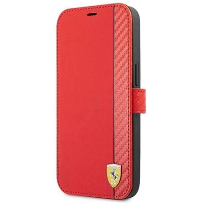 Ferrari iPhone 13 mini 5,4" Rot Buchhülle - On Track Stripe Ferrari iPhone 13 mini 5,4" Rot Buchhülle - On Track Stripe