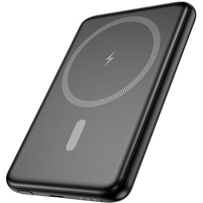 Hoco J140A, 5000mAh, 20W, PD + QI, Black (5000 mAh, 20 W, 19.25 Wh), Powerbank, Schwarz Hoco J140A, 5000mAh, 20W, PD + QI, Black (5000 mAh, 20 W, 19.25 Wh), Powerbank, Schwarz
