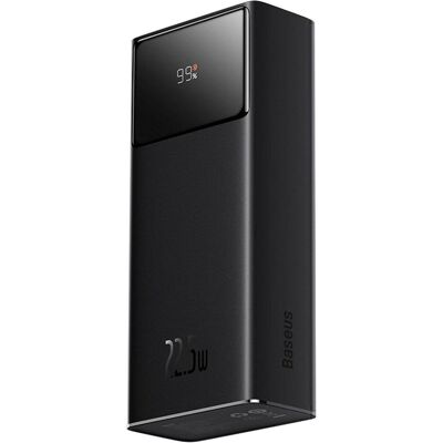 Baseus - Power Bank EnerFill FP41 (E0027K00) - Type-C, 2x USB-A, 30000mAh, 22.5W, QC + PD - Black (30000 mAh, 22.50 W, 111 Wh), Powerbank, Schwarz Baseus - Power Bank EnerFill FP41 (E0027K00) - Type-C, 2x USB-A, 30000mAh, 22.5W, QC + PD - Black (30000 mAh, 22.50 W, 111 Wh), Powerbank, Schwarz