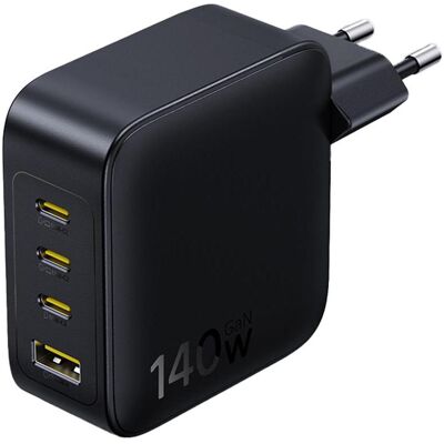 Baseus 140W 1xUSB 3xUSB-C E0121J00 (140 W, 4 Ports), USB Ladegerät, Schwarz Baseus 140W 1xUSB 3xUSB-C E0121J00 (140 W, 4 Ports), USB Ladegerät, Schwarz