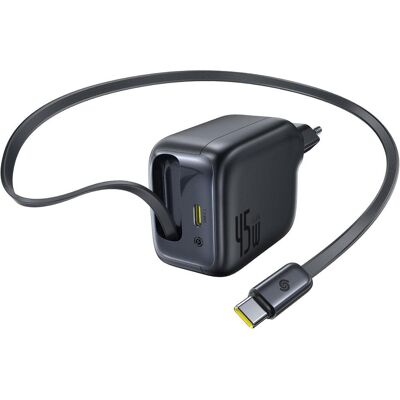 Baseus EnerCore CJ11 Charger Retractable (45 W, 2 Ports), USB Ladegerät, Schwarz Baseus EnerCore CJ11 Charger Retractable (45 W, 2 Ports), USB Ladegerät, Schwarz