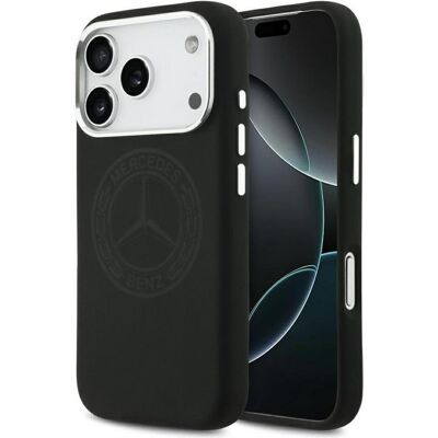 Mercedes Etui Silicone Vintage Logo MagSafe do iPhone 17 Pro czarny (Apple iPhone 17 Pro), Smartphone Hülle, Schwarz Mercedes Etui Silicone Vintage Logo MagSafe do iPhone 17 Pro czarny (Apple iPhone 17 Pro), Smartphone Hülle, Schwarz