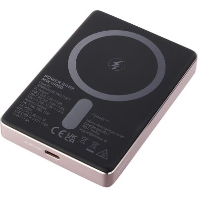 Intenso Magn. Wireless Powerbank MW10000 10000 mAh Rosé (10000 mAh, 20 W, 74 Wh), Powerbank, Rosa Intenso Magn. Wireless Powerbank MW10000 10000 mAh Rosé (10000 mAh, 20 W, 74 Wh), Powerbank, Rosa