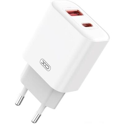 xO Wandladegerät CE12 PD QC 3.0 20W 1x USB 1x USB-C weiss (20 W, 2 Ports), USB Ladegerät, Weiss xO Wandladegerät CE12 PD QC 3.0 20W 1x USB 1x USB-C weiss (20 W, 2 Ports), USB Ladegerät, Weiss
