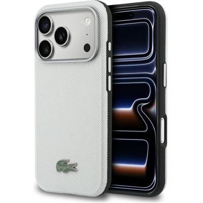 Lacoste Case Semi Wrap Petit Pique MagSafe for iPhone 17 Pro Max light grey (Apple iPhone 17 Pro Max), Smartphone Hülle, Grau Lacoste Case Semi Wrap Petit Pique MagSafe for iPhone 17 Pro Max light grey (Apple iPhone 17 Pro Max), Smartphone Hülle, Grau