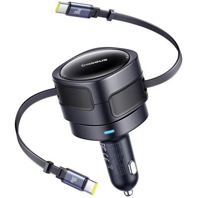 Baseus Enjoyment Max Car Charger C+C Cables 60W Cosmic Black, Auto Adapter, Schwarz Baseus Enjoyment Max Car Charger C+C Cables 60W Cosmic Black, Auto Adapter, Schwarz