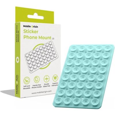 Mobile Origin Sticker Phone Mount O1 blau / Silikon-Telefonhalterung mit Saugnäpfen, Smartphone Halterung, Blau Mobile Origin Sticker Phone Mount O1 blau / Silikon-Telefonhalterung mit Saugnäpfen, Smartphone Halterung, Blau