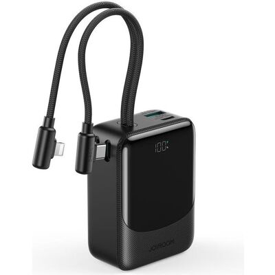 Joyroom Joyroom JR-PC1 22.5W mini power bank 10000mAh with USB-C/Lightning cables - Black (10000 mAh, 22.50 W), Powerbank, Schwarz Joyroom Joyroom JR-PC1 22.5W mini power bank 10000mAh with USB-C/Lightning cables - Black (10000 mAh, 22.50 W), Powerbank, Schwarz
