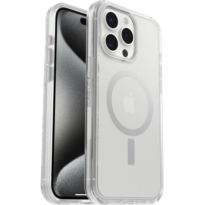 OtterBox Symmetry mit MagSafe (Apple iPhone 15 Pro Max), Smartphone Hülle, Transparent OtterBox Symmetry mit MagSafe (Apple iPhone 15 Pro Max), Smartphone Hülle, Transparent