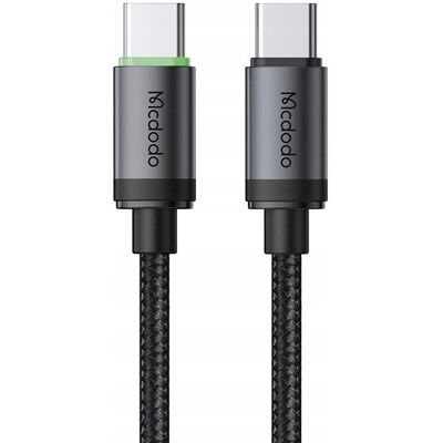 Mcdodo - Data Cable (CA-4410) - USB-C to USB-C, Nylon Braided, Aluminum Alloy, PD60W, 1m - Black (1 m, 60 W), USB Kabel Mcdodo - Data Cable (CA-4410) - USB-C to USB-C, Nylon Braided, Aluminum Alloy, PD60W, 1m - Black (1 m, 60 W), USB Kabel