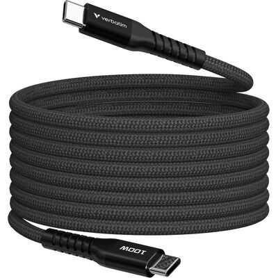 Verbatim Sync&Charge USB-C to USB-C mag cab 100W 200cm black (2 m, USB 2.0, 100 W), USB Kabel Verbatim Sync&Charge USB-C to USB-C mag cab 100W 200cm black (2 m, USB 2.0, 100 W), USB Kabel