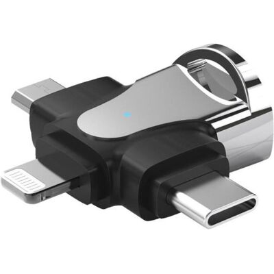 PowerGuard OTG Reader Adapter (USB-C, Micro USB), Mobilgerät Adapter, Grau PowerGuard OTG Reader Adapter (USB-C, Micro USB), Mobilgerät Adapter, Grau