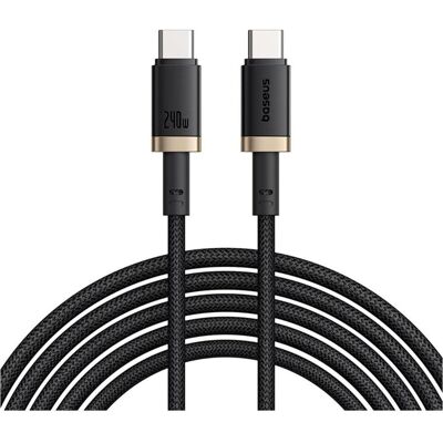Baseus USB-C to USB-C Cable Dura Series, 240W, 1m, Gold Black (1 m, USB 2.0, 240 W), USB Kabel Baseus USB-C to USB-C Cable Dura Series, 240W, 1m, Gold Black (1 m, USB 2.0, 240 W), USB Kabel