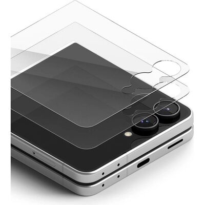 Ringke - Cover Display Tempered Glass Pro (2 pack) - Samsung Galaxy Z Flip8 - Clear (2 Stk., Samsung Galaxy Z Flip8), Smartphone Schutzfolie, Transparent Ringke - Cover Display Tempered Glass Pro (2 pack) - Samsung Galaxy Z Flip8 - Clear (2 Stk., Samsung Galaxy Z Flip8), Smartphone Schutzfolie, Transparent