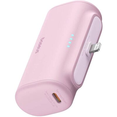 Baseus Pink 5000mAh Kompakte Powerbank - Power Bank Baseus Pink 5000mAh Kompakte Powerbank - Power Bank